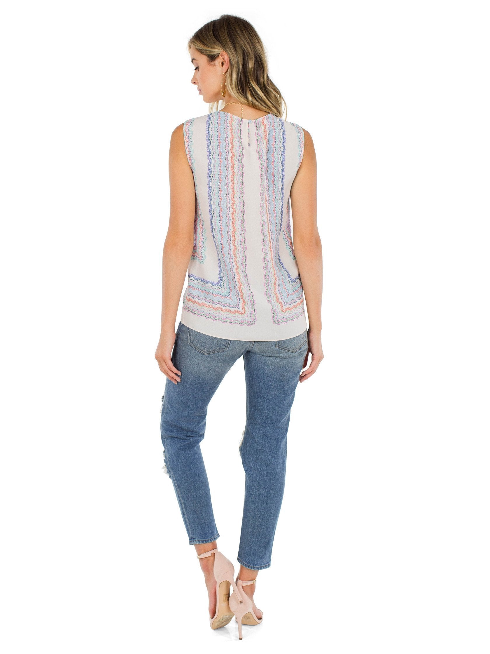 Women outfit in a top rental from BCBGMAXAZRIA called Maryssa Wrap Tank