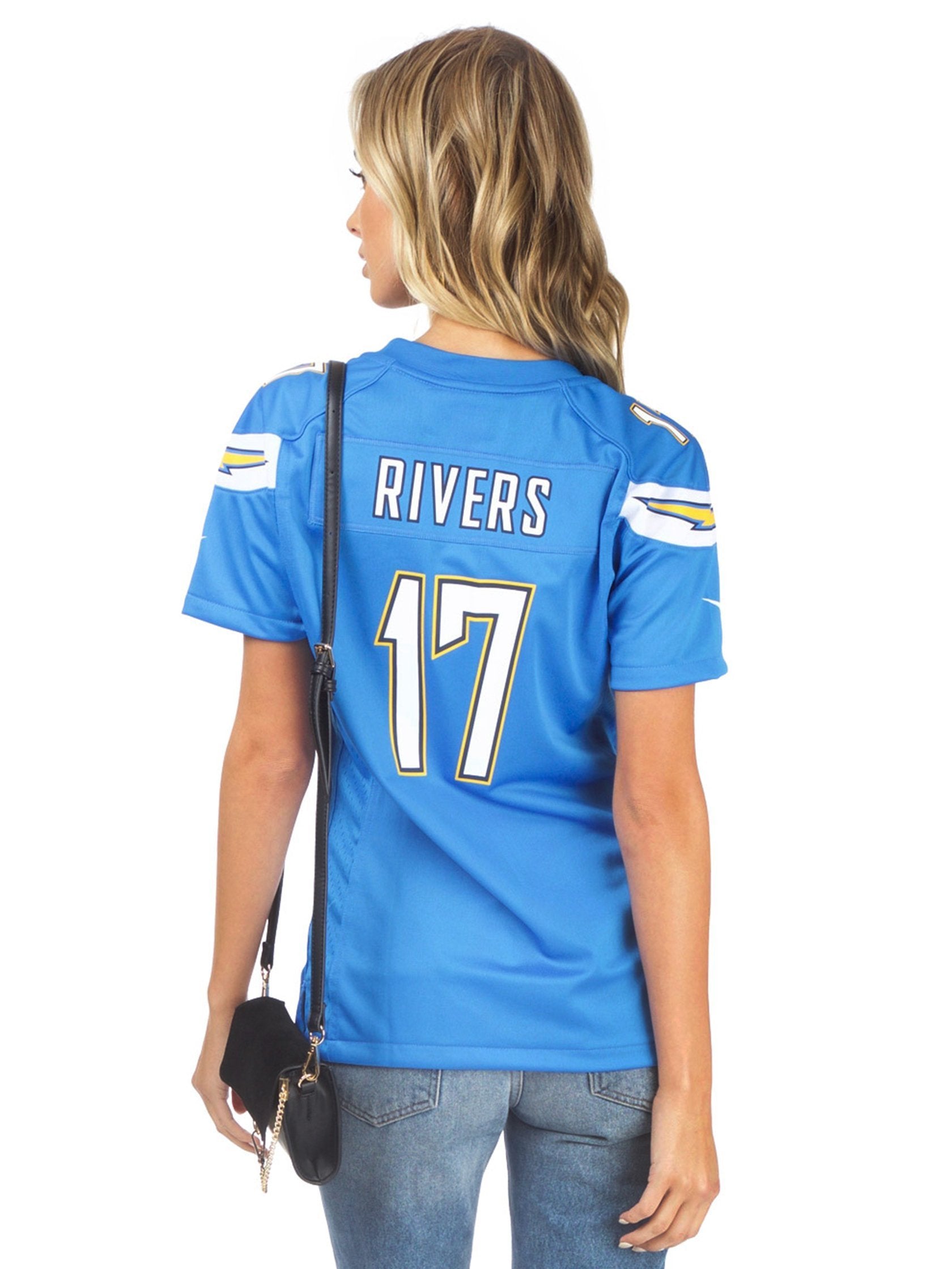Women outfit in a top rental from FashionPass called La Chargers Jersey