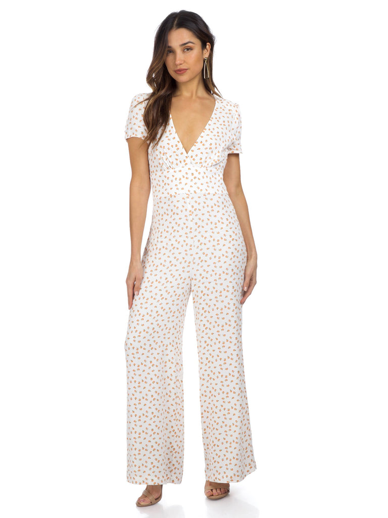Women wearing a jumpsuit rental from Free People called A Little Bit Of Something Sweet Top