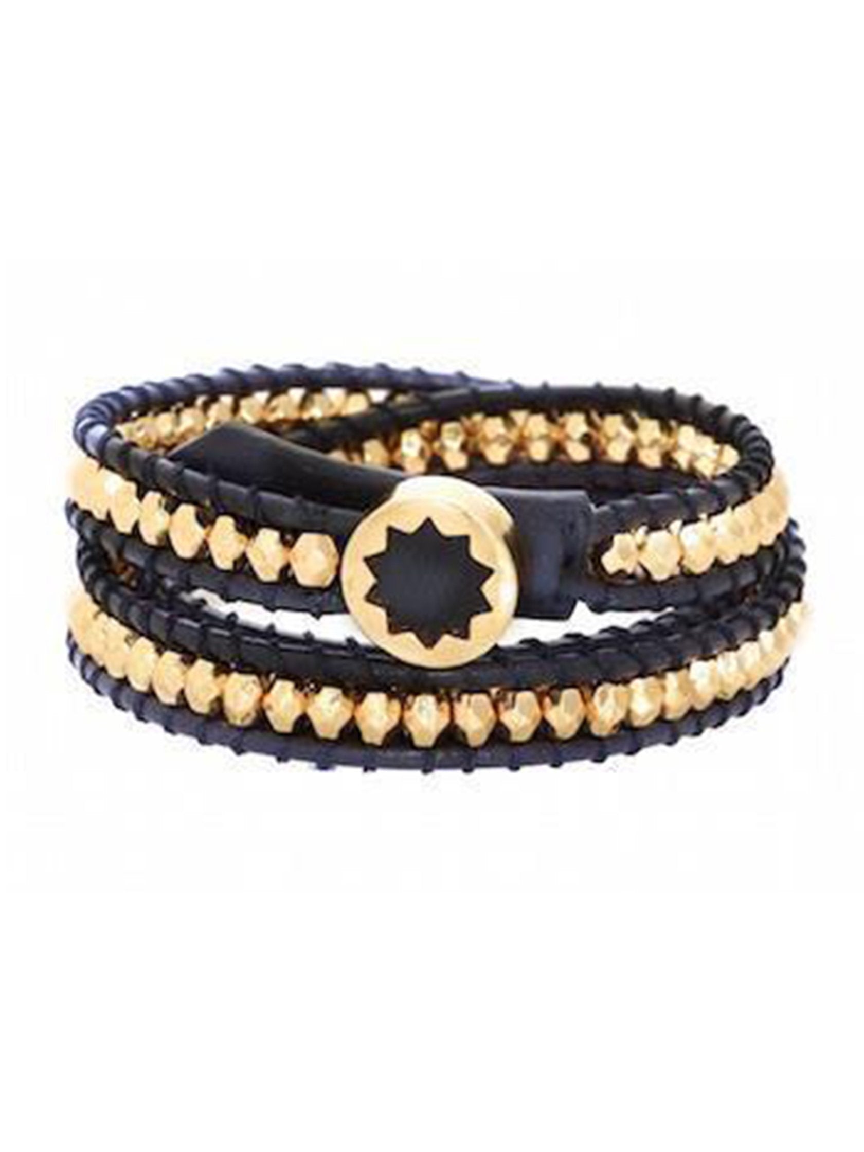 Women outfit in a bracelet rental from House of Harlow 1960 called Karma Wrap Bracelet