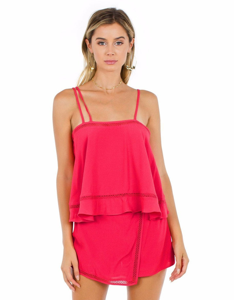 Girl wearing a top rental from Lovers + Friends called Crystal Pleated Kimono Tie Front Top