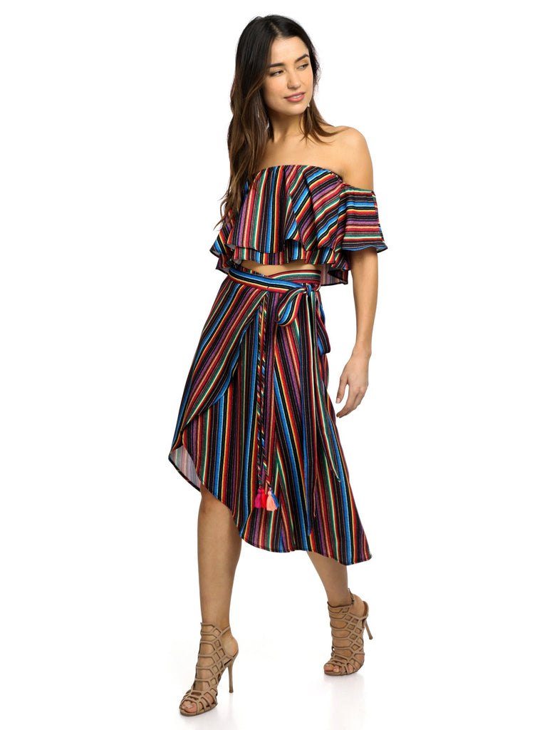 Women outfit in a skirt rental from Show Me Your Mumu called Marianne Wrap Dress