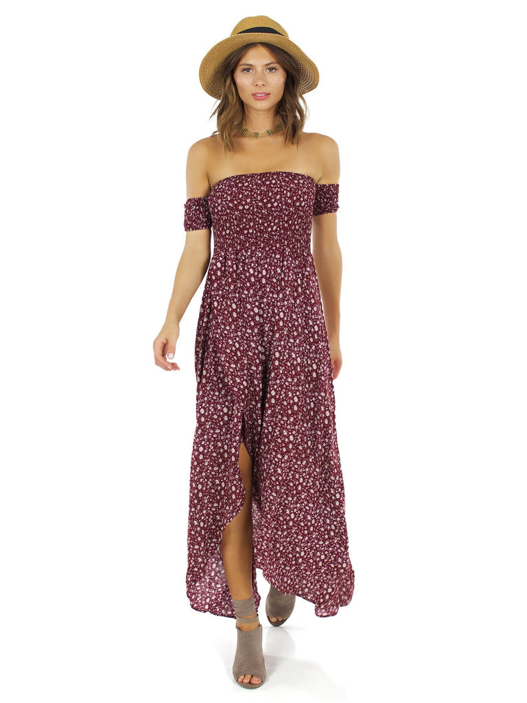 Women outfit in a dress rental from Reverse called Out Of My League Maxi Dress