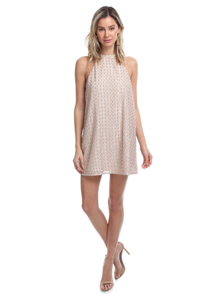Women outfit in a dress rental from Show Me Your Mumu called Rancho Mirage Lace Up Tunic Dress