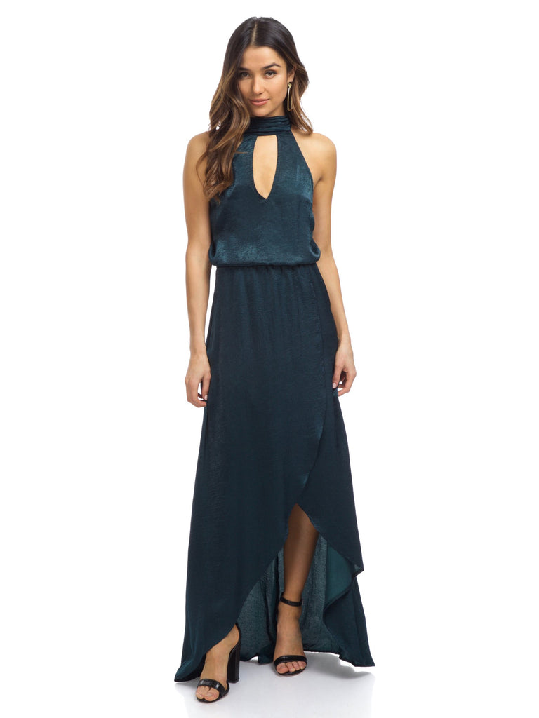 Women outfit in a dress rental from Show Me Your Mumu called Bronte Maxi Dress