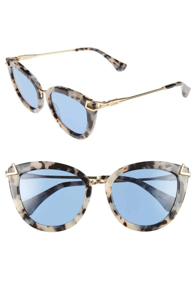 Women wearing a sunglasses rental from Sonix called Melrose 51mm Gradient Cat Eye Sunglasses