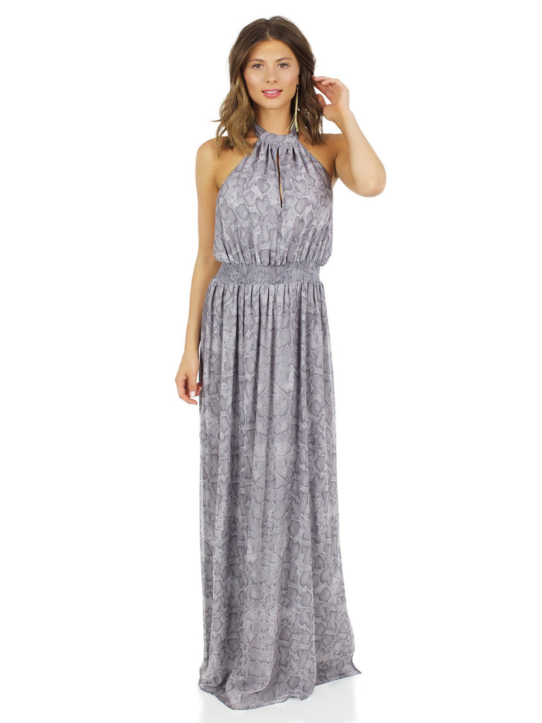 Women outfit in a dress rental from The Jetset Diaries called Imperial Maxi Dress