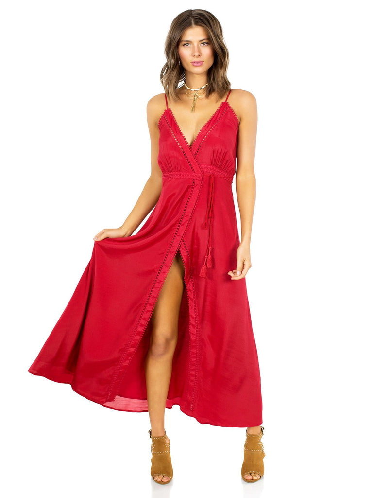 Woman wearing a dress rental from The Jetset Diaries called Off Shoulder Maxi Dress