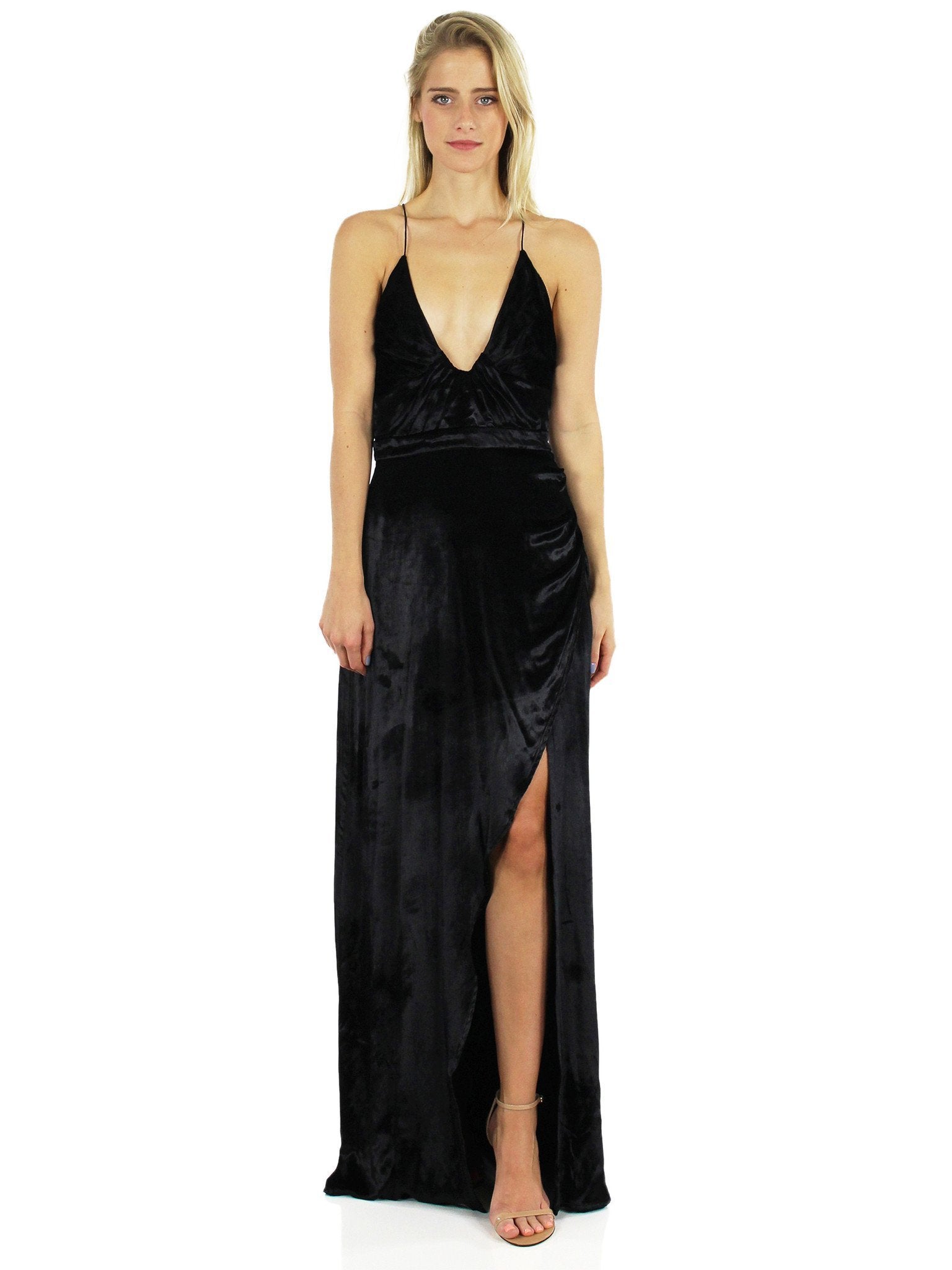 Girl outfit in a dress rental from The Jetset Diaries called Velvet Saskia Maxi Dress