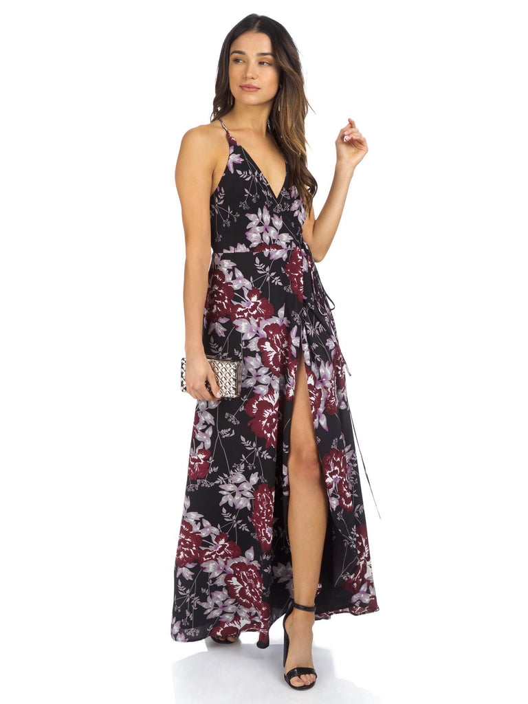 Women outfit in a dress rental from YUMI KIM called Perfect Plunge Maxi Dress